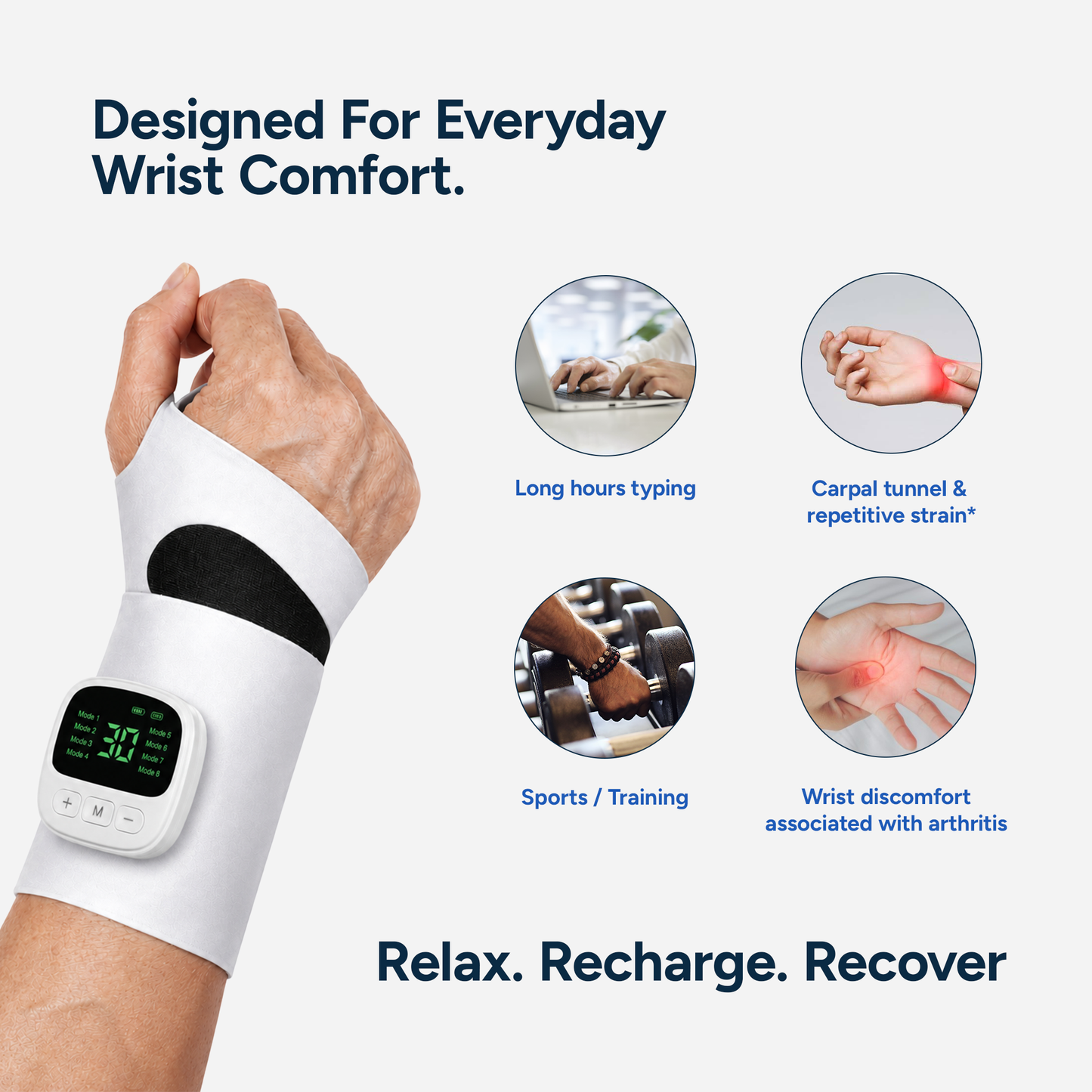 Clinze™ Smart EMS Wrist Therapy Massager