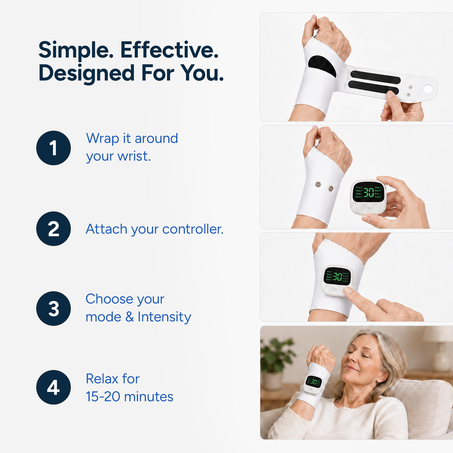 Clinze™ Smart EMS Wrist Therapy Massager