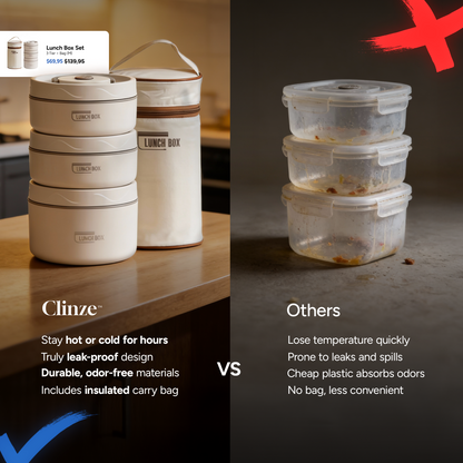 Insulated Stainless Steel Lunch Box Set